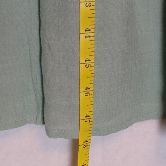 Mint Green Maxi Dress with Ruffle Cap Sleeves Sz Med - Picture 8 of 11